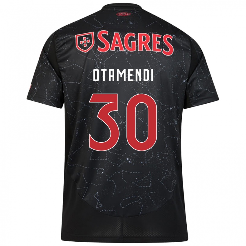 Niño Camiseta Nicolás Otamendi #30 Negro Rojo 2ª Equipación 2024/25 La Camisa Perú