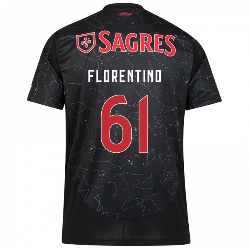 Niño Camiseta Florentino #61 Negro Rojo 2ª Equipación 2024/25 La Camisa Perú