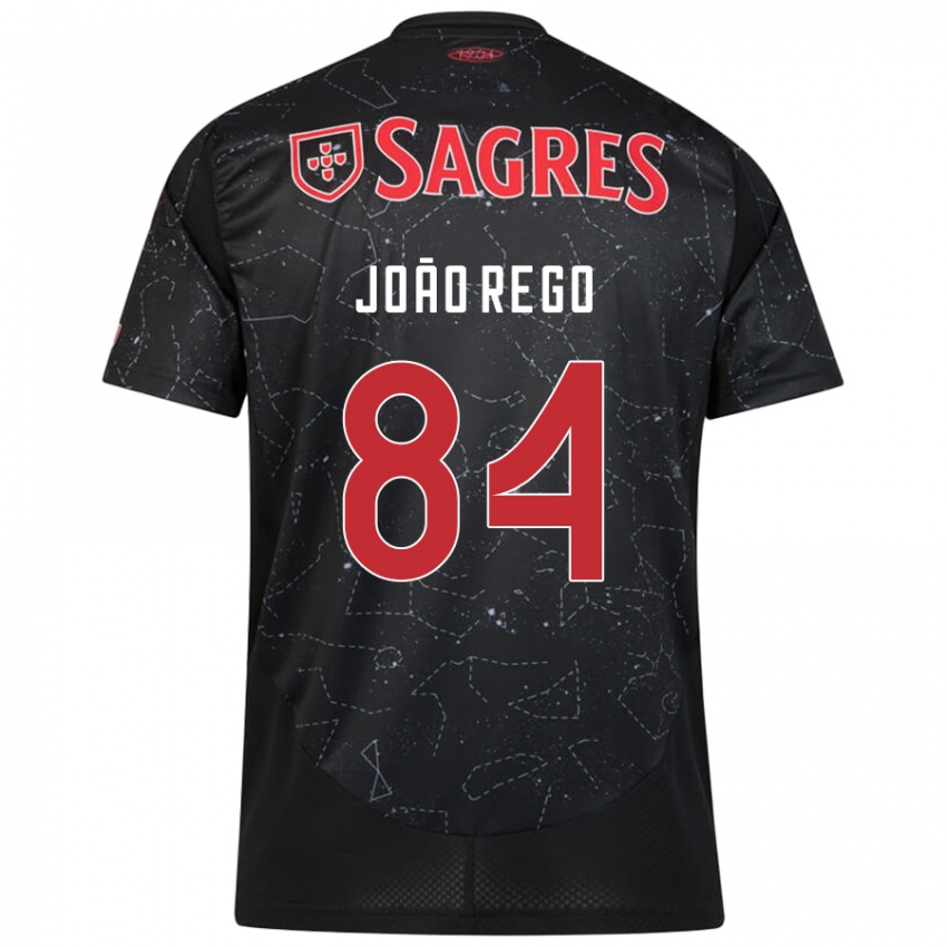 Niño Camiseta João Rêgo #84 Negro Rojo 2ª Equipación 2024/25 La Camisa Perú