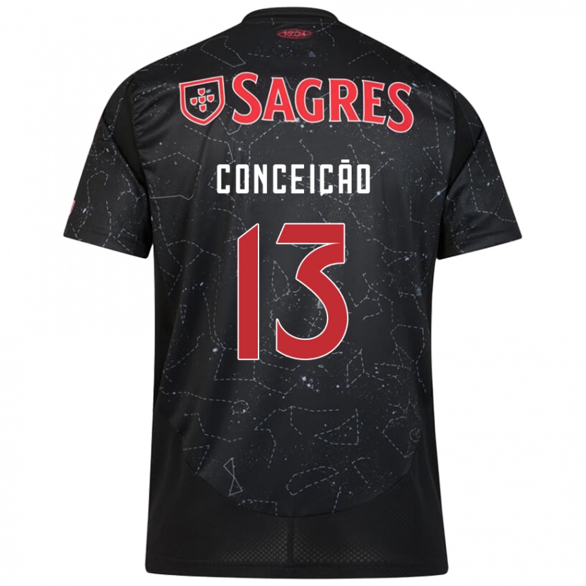 Niño Camiseta João Conceição #13 Negro Rojo 2ª Equipación 2024/25 La Camisa Perú