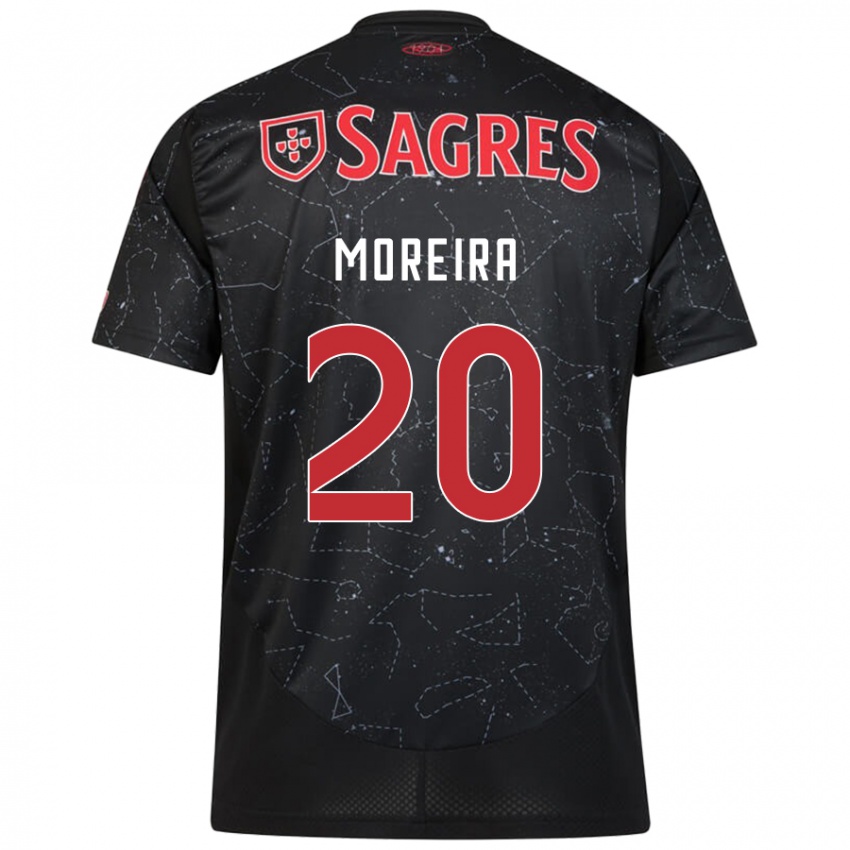 Niño Camiseta André Moreira #20 Negro Rojo 2ª Equipación 2024/25 La Camisa Perú