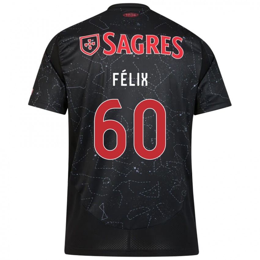 Niño Camiseta Nuno Félix #60 Negro Rojo 2ª Equipación 2024/25 La Camisa Perú