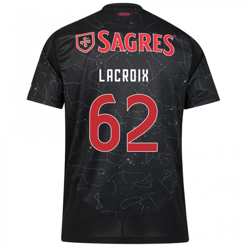 Niño Camiseta Lenny Lacroix #62 Negro Rojo 2ª Equipación 2024/25 La Camisa Perú