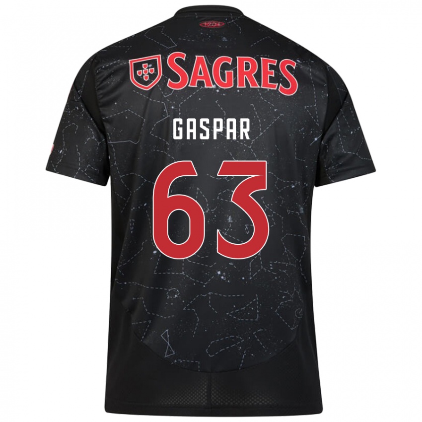 Niño Camiseta Guilherme Gaspar #63 Negro Rojo 2ª Equipación 2024/25 La Camisa Perú