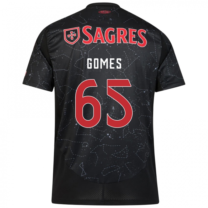 Niño Camiseta André Gomes #65 Negro Rojo 2ª Equipación 2024/25 La Camisa Perú