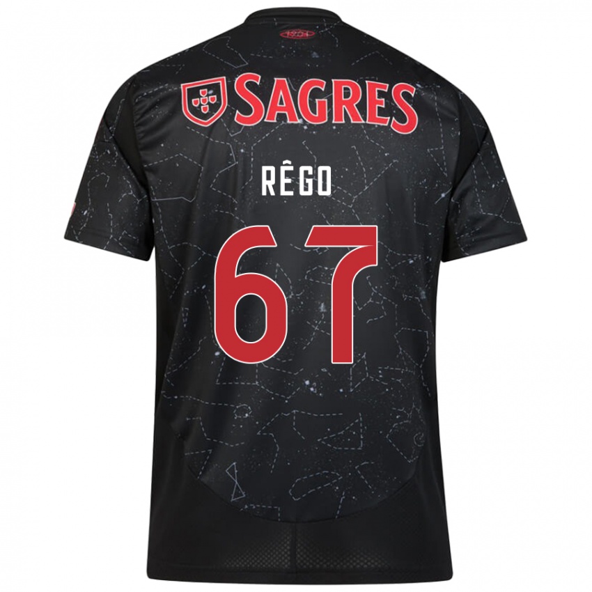 Niño Camiseta Rodrigo Rêgo #67 Negro Rojo 2ª Equipación 2024/25 La Camisa Perú