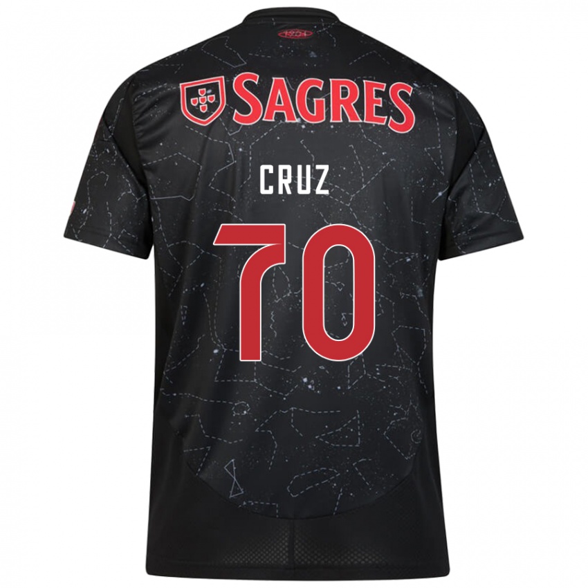 Niño Camiseta Filipe Cruz #70 Negro Rojo 2ª Equipación 2024/25 La Camisa Perú