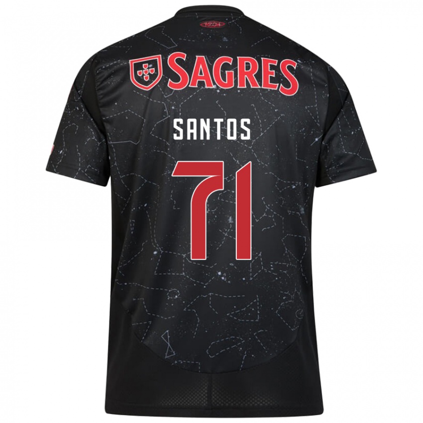 Niño Camiseta Leandro Santos #71 Negro Rojo 2ª Equipación 2024/25 La Camisa Perú