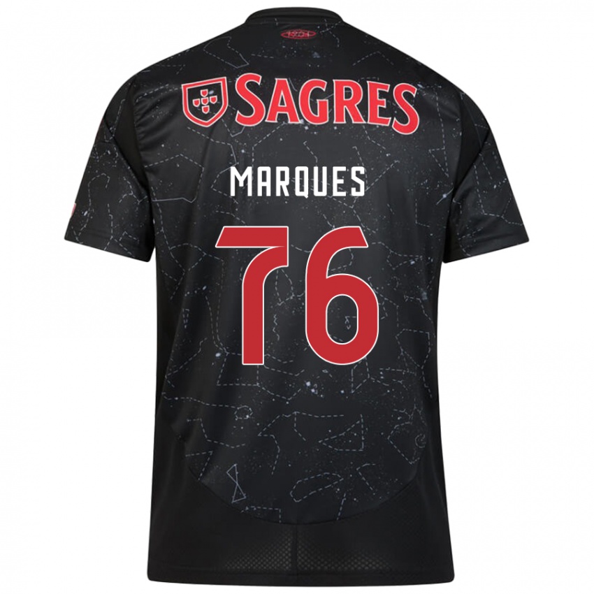 Niño Camiseta Gustavo Marques #76 Negro Rojo 2ª Equipación 2024/25 La Camisa Perú