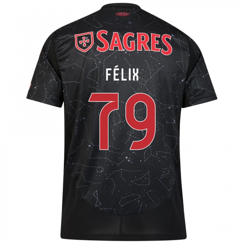 Niño Camiseta Hugo Félix #79 Negro Rojo 2ª Equipación 2024/25 La Camisa Perú