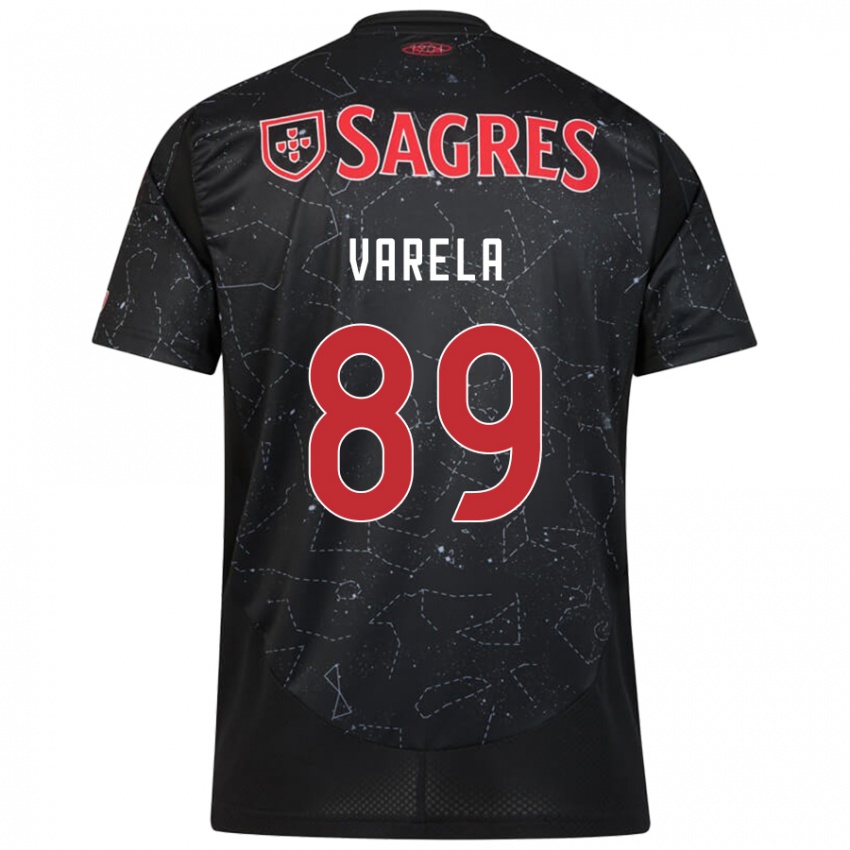 Niño Camiseta Gustavo Varela #89 Negro Rojo 2ª Equipación 2024/25 La Camisa Perú