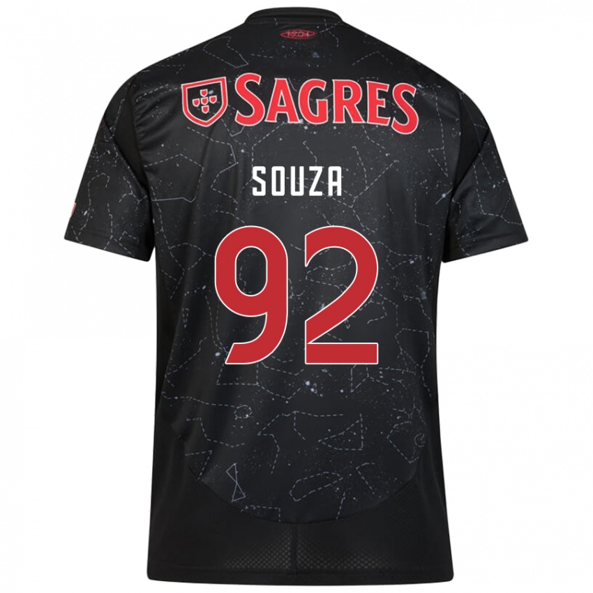 Niño Camiseta Pedro Souza #92 Negro Rojo 2ª Equipación 2024/25 La Camisa Perú