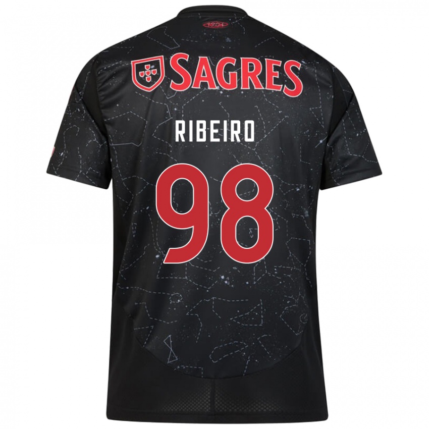 Niño Camiseta Ricardo Ribeiro #98 Negro Rojo 2ª Equipación 2024/25 La Camisa Perú