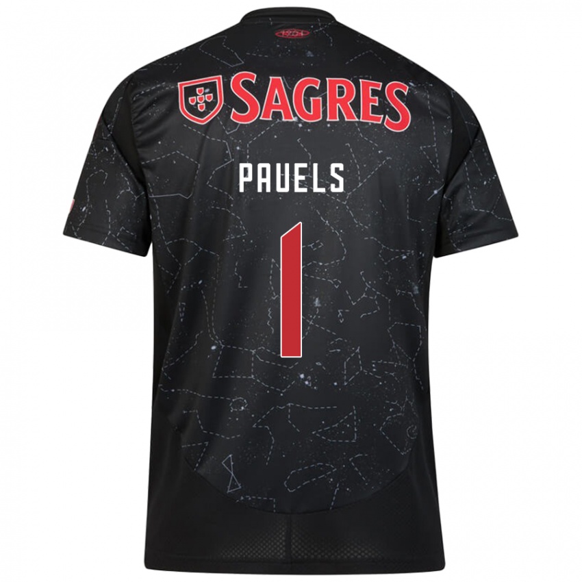 Niño Camiseta Lena Pauels #1 Negro Rojo 2ª Equipación 2024/25 La Camisa Perú