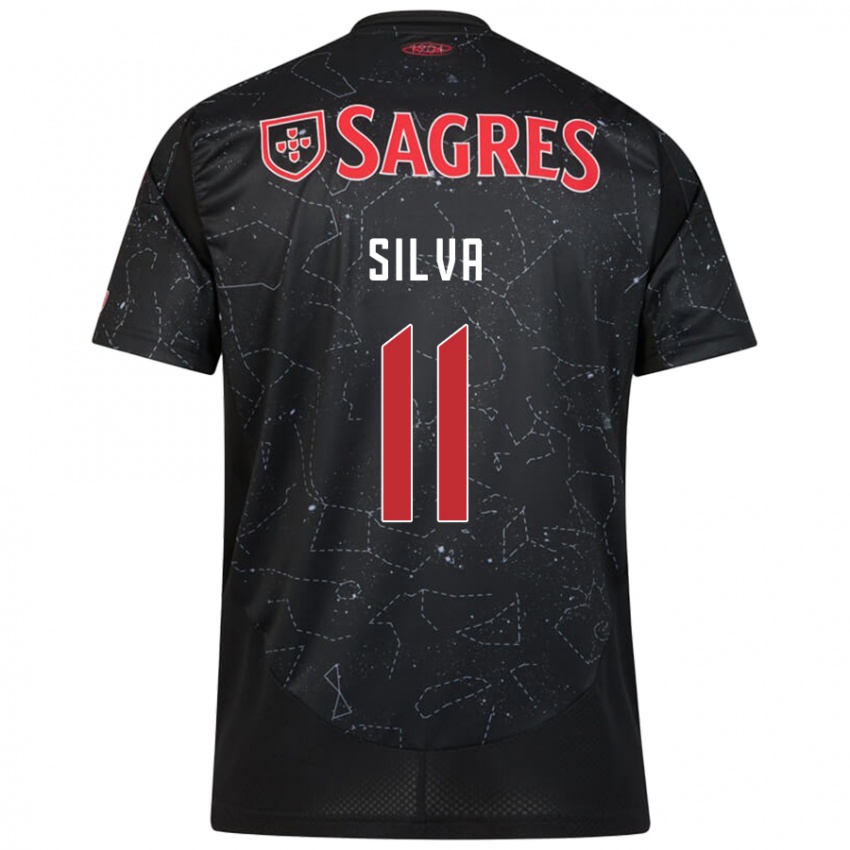 Niño Camiseta Jéssica Silva #11 Negro Rojo 2ª Equipación 2024/25 La Camisa Perú