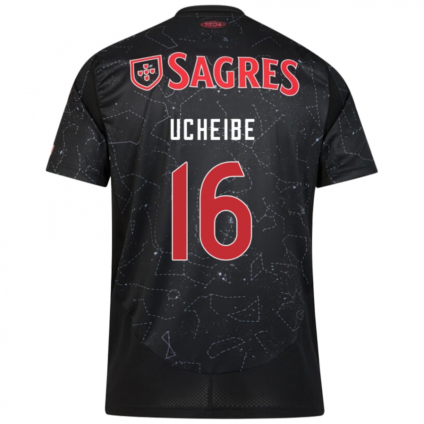 Niño Camiseta Christy Ucheibe #16 Negro Rojo 2ª Equipación 2024/25 La Camisa Perú