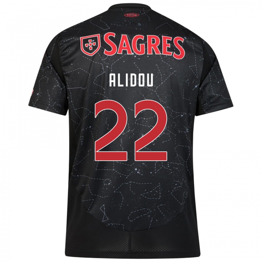 Niño Camiseta Marie-Yasmine Alidou #22 Negro Rojo 2ª Equipación 2024/25 La Camisa Perú