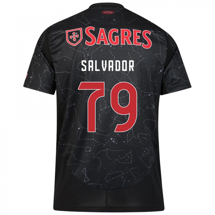 Niño Camiseta Marta Salvador #79 Negro Rojo 2ª Equipación 2024/25 La Camisa Perú