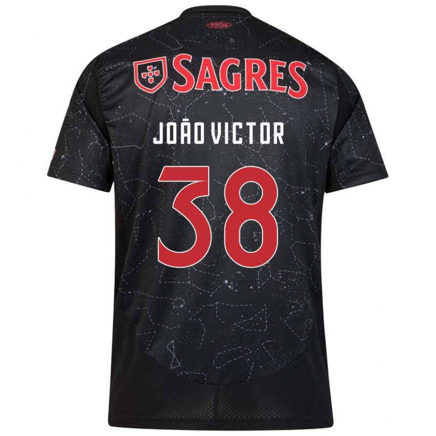 Niño Camiseta Joao Victor #38 Negro Rojo 2ª Equipación 2024/25 La Camisa Perú