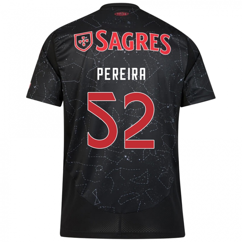 Niño Camiseta Henrique Pereira #52 Negro Rojo 2ª Equipación 2024/25 La Camisa Perú