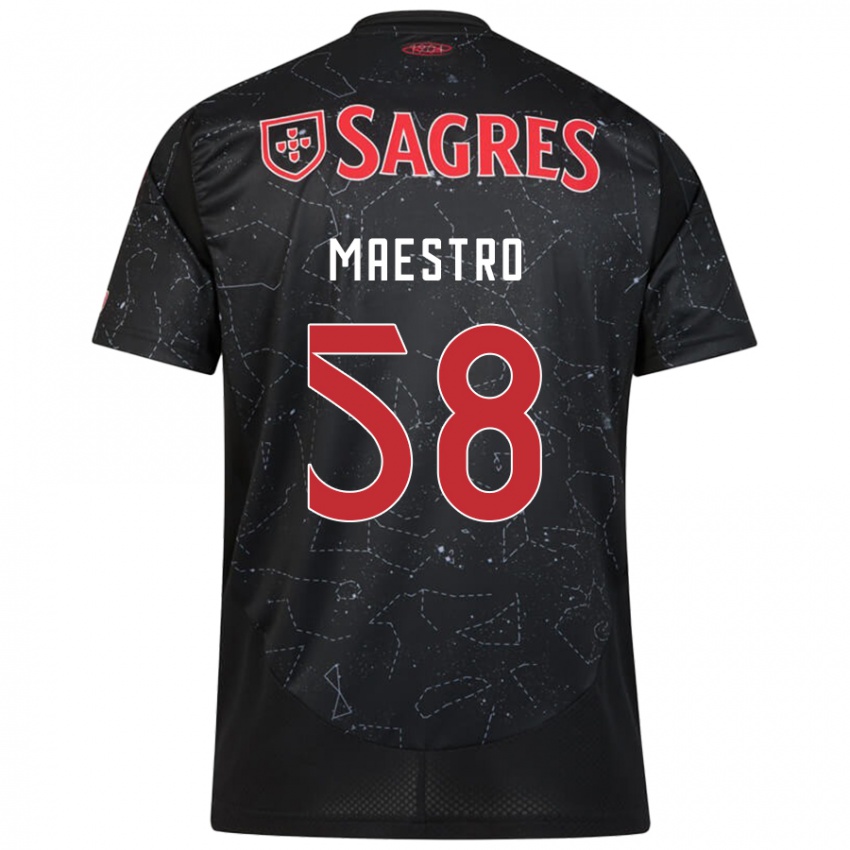 Niño Camiseta Maestro #58 Negro Rojo 2ª Equipación 2024/25 La Camisa Perú