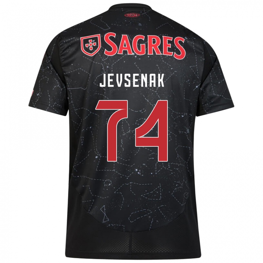 Niño Camiseta Zan Jevsenak #74 Negro Rojo 2ª Equipación 2024/25 La Camisa Perú