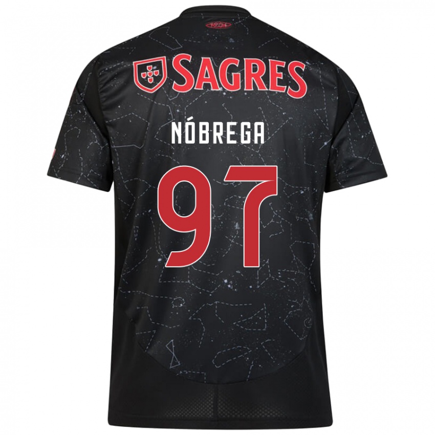 Niño Camiseta Ricardo Nóbrega #97 Negro Rojo 2ª Equipación 2024/25 La Camisa Perú