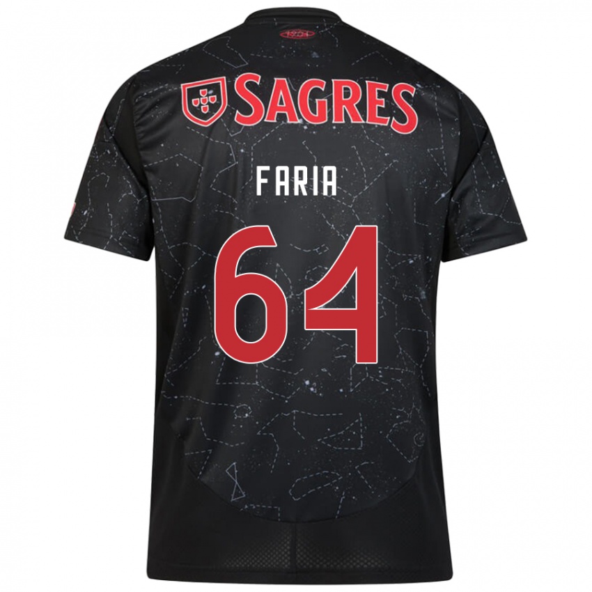 Niño Camiseta Hugo Faria #64 Negro Rojo 2ª Equipación 2024/25 La Camisa Perú