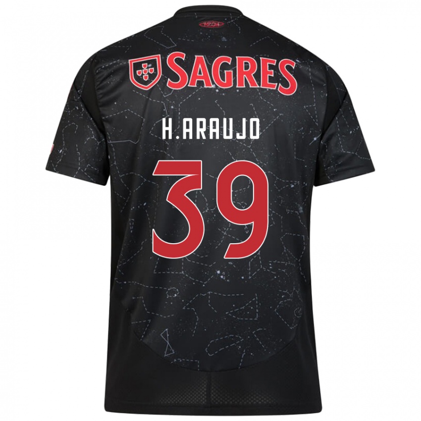 Niño Camiseta Henrique Araujo #39 Negro Rojo 2ª Equipación 2024/25 La Camisa Perú