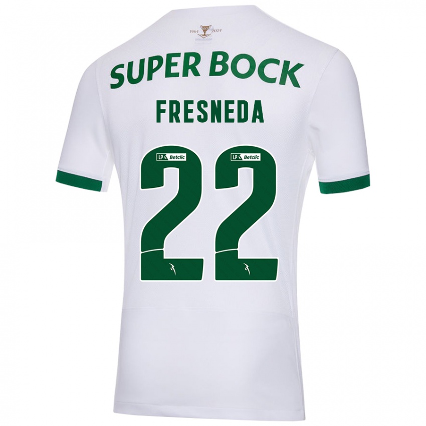 Niño Camiseta Iván Fresneda #22 Blanco Verde 2ª Equipación 2024/25 La Camisa Perú