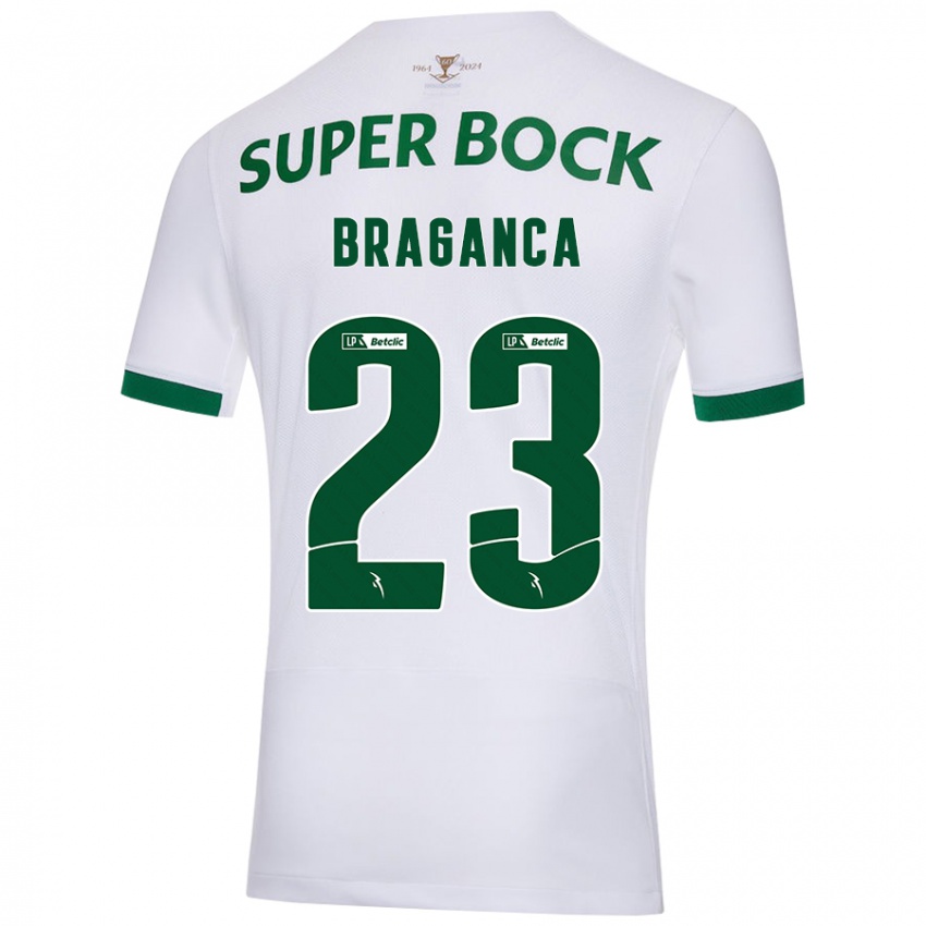 Niño Camiseta Daniel Bragança #23 Blanco Verde 2ª Equipación 2024/25 La Camisa Perú