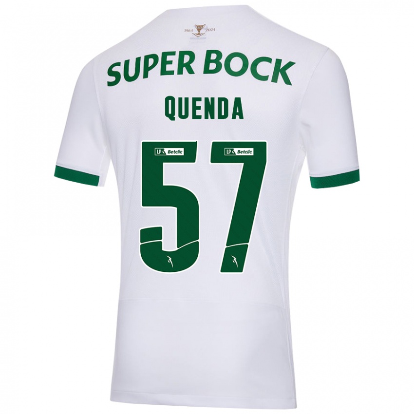 Niño Camiseta Geovany Quenda #57 Blanco Verde 2ª Equipación 2024/25 La Camisa Perú