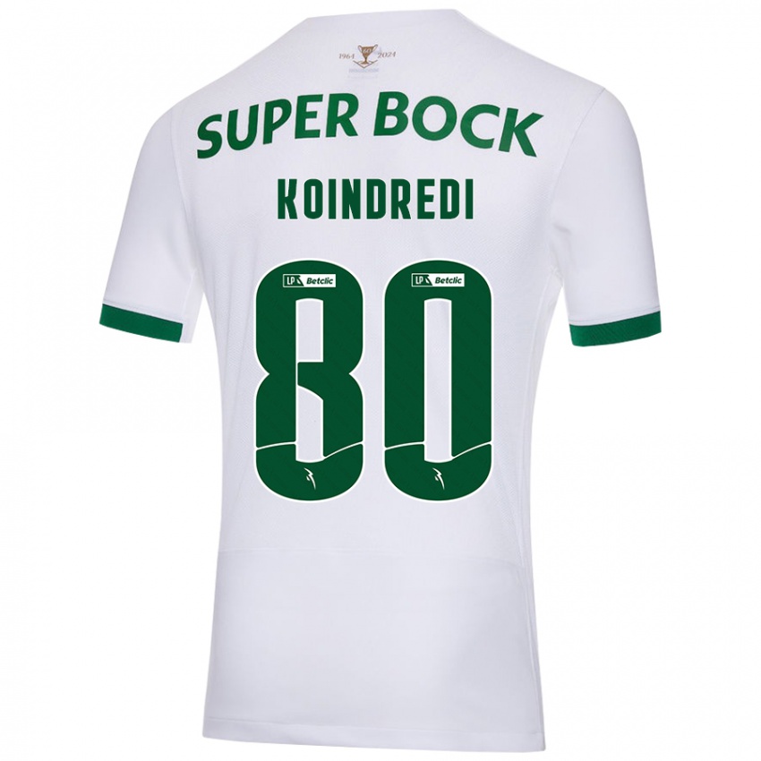 Niño Camiseta Koba Koindredi #80 Blanco Verde 2ª Equipación 2024/25 La Camisa Perú