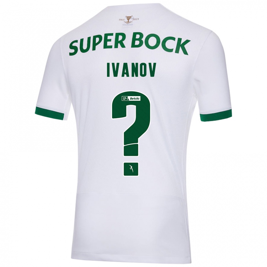 Niño Camiseta David Ivanov #0 Blanco Verde 2ª Equipación 2024/25 La Camisa Perú