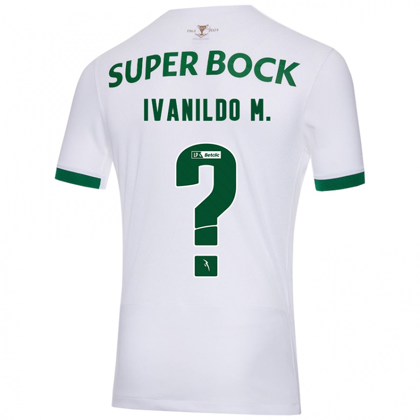 Niño Camiseta Ivanildo Mendes #0 Blanco Verde 2ª Equipación 2024/25 La Camisa Perú