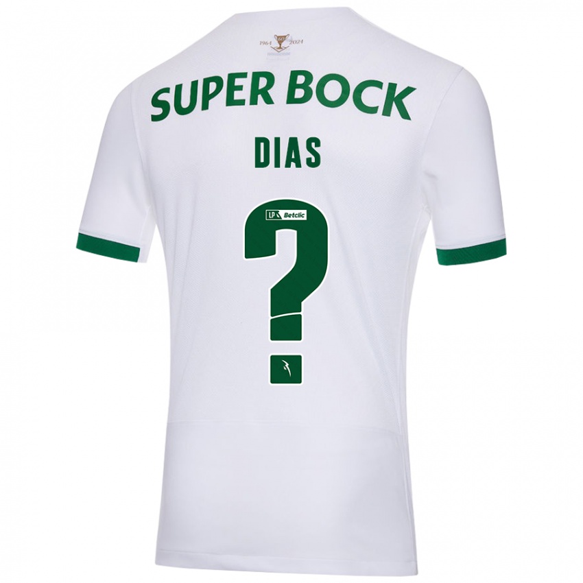 Niño Camiseta Lucas Dias #0 Blanco Verde 2ª Equipación 2024/25 La Camisa Perú