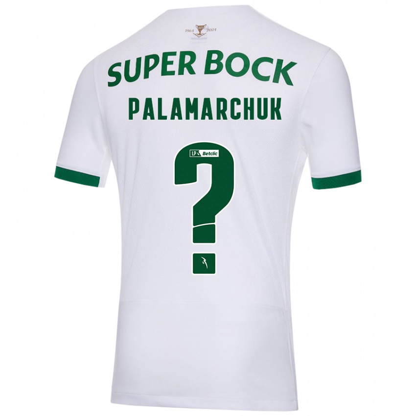 Niño Camiseta Cristiano Vitaly Palamarchuk #0 Blanco Verde 2ª Equipación 2024/25 La Camisa Perú