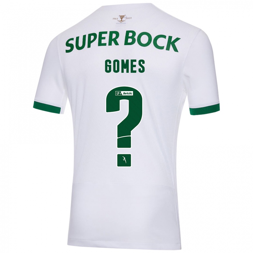 Niño Camiseta Frederico Gomes #0 Blanco Verde 2ª Equipación 2024/25 La Camisa Perú