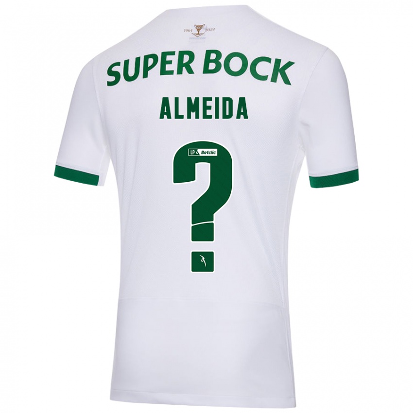 Niño Camiseta Miguel Almeida #0 Blanco Verde 2ª Equipación 2024/25 La Camisa Perú