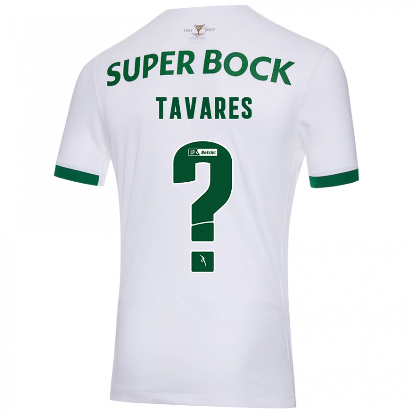 Niño Camiseta Leonardo Tavares #0 Blanco Verde 2ª Equipación 2024/25 La Camisa Perú