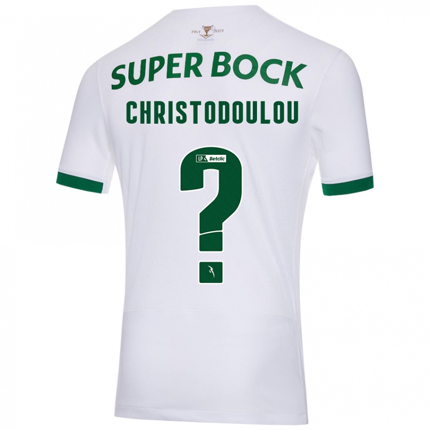 Niño Camiseta Argyris Christodoulou #0 Blanco Verde 2ª Equipación 2024/25 La Camisa Perú