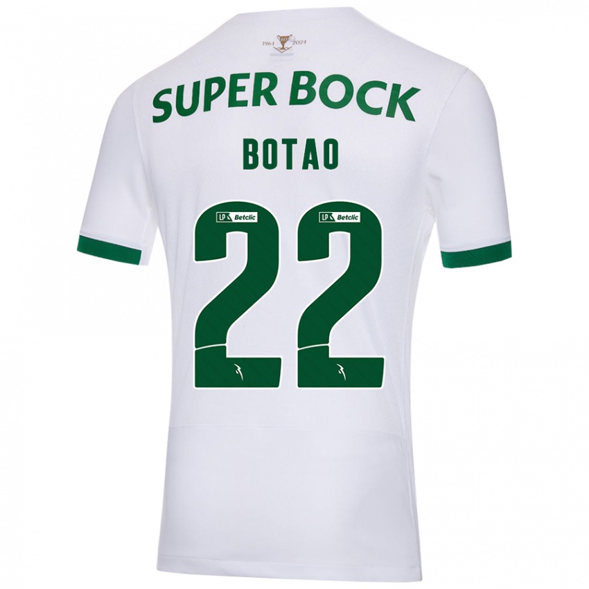 Niño Camiseta Martim Botão #22 Blanco Verde 2ª Equipación 2024/25 La Camisa Perú