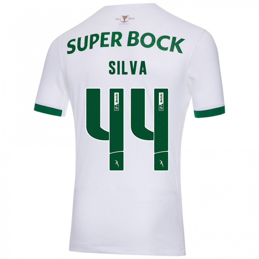 Niño Camiseta Pedro Silva #44 Blanco Verde 2ª Equipación 2024/25 La Camisa Perú