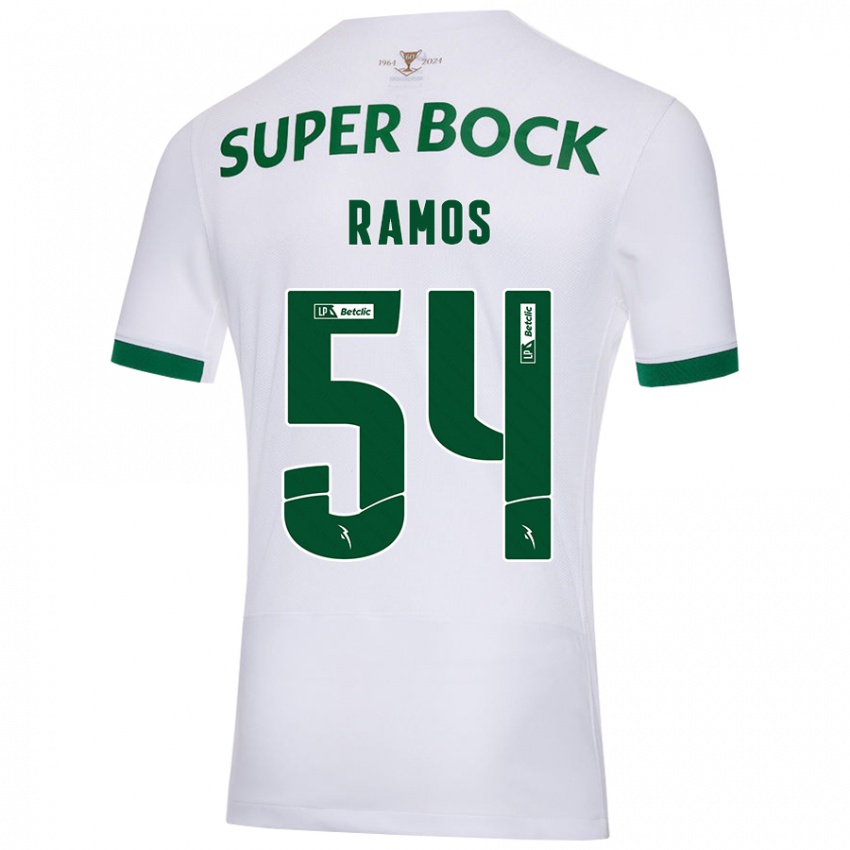 Niño Camiseta Bruno Ramos #54 Blanco Verde 2ª Equipación 2024/25 La Camisa Perú