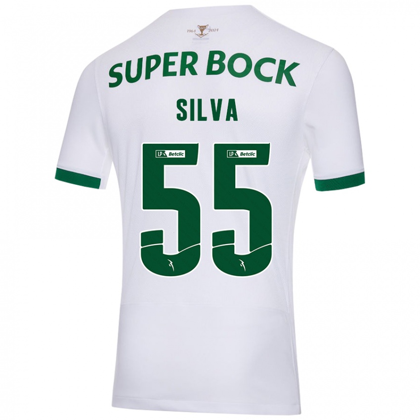 Niño Camiseta José Silva #55 Blanco Verde 2ª Equipación 2024/25 La Camisa Perú