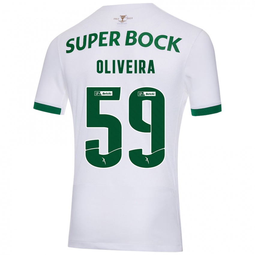 Niño Camiseta Kauã Oliveira #59 Blanco Verde 2ª Equipación 2024/25 La Camisa Perú