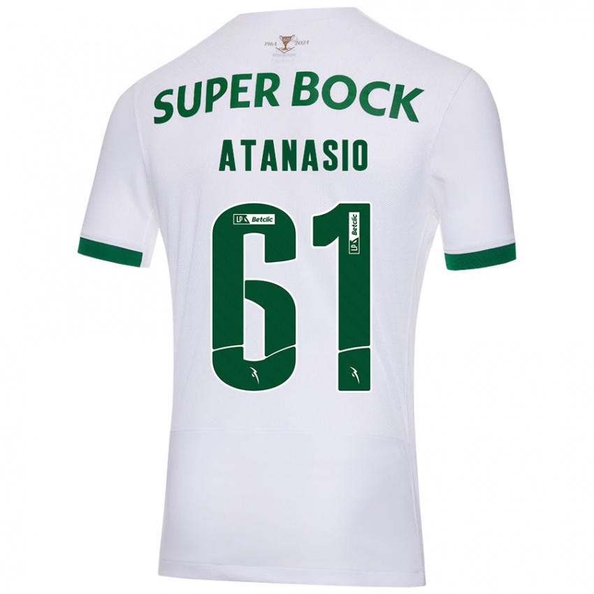 Niño Camiseta Atanásio #61 Blanco Verde 2ª Equipación 2024/25 La Camisa Perú