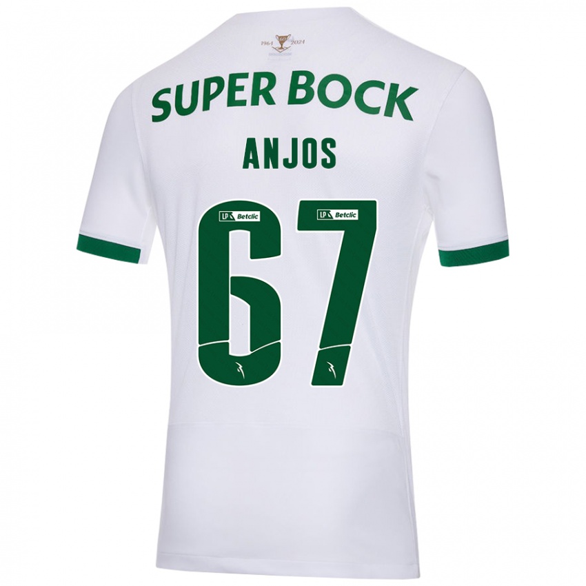 Niño Camiseta Lucas Anjos #67 Blanco Verde 2ª Equipación 2024/25 La Camisa Perú