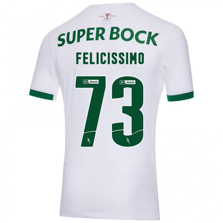 Niño Camiseta Eduardo Felicíssimo #73 Blanco Verde 2ª Equipación 2024/25 La Camisa Perú