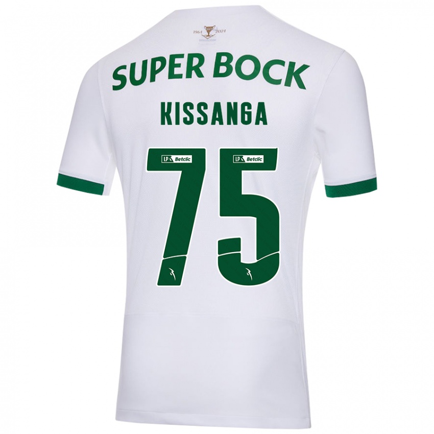 Niño Camiseta Manuel Kissanga #75 Blanco Verde 2ª Equipación 2024/25 La Camisa Perú